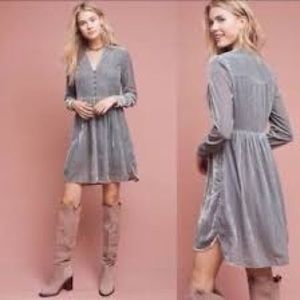 Fab Anthropologie Holding Horses Velvet Dress